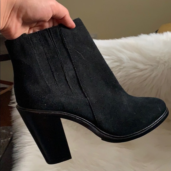 Black Suede Joie chelsie Boots - Picture 5 of 11